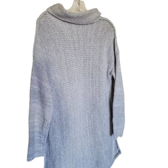 Super Soft and Warm Gray Turtleneck Sweater Tagless Reversible 1X - Picture 2 of 8
